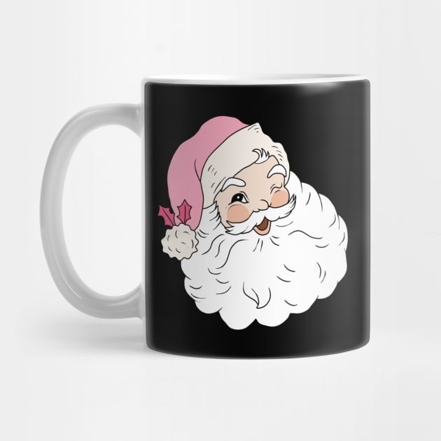 Retro Vintage Pink Santa Claus by valentinahramov